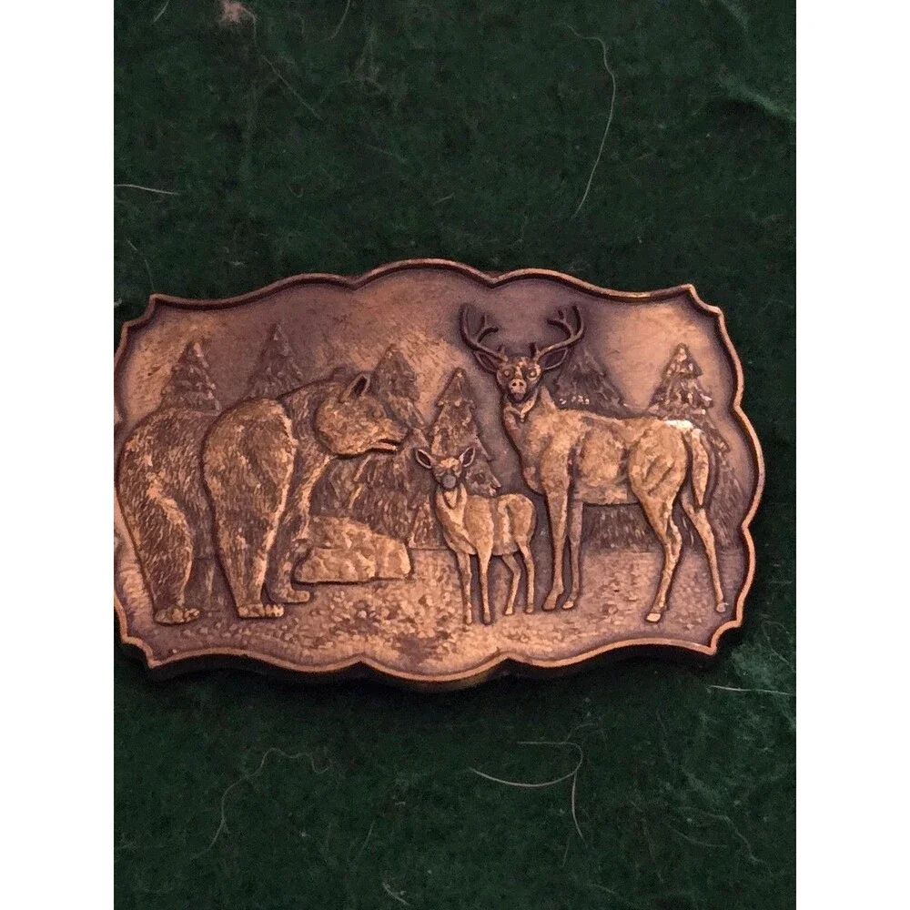 Vintage 1970's Hunting Belt Buckle (O-14)